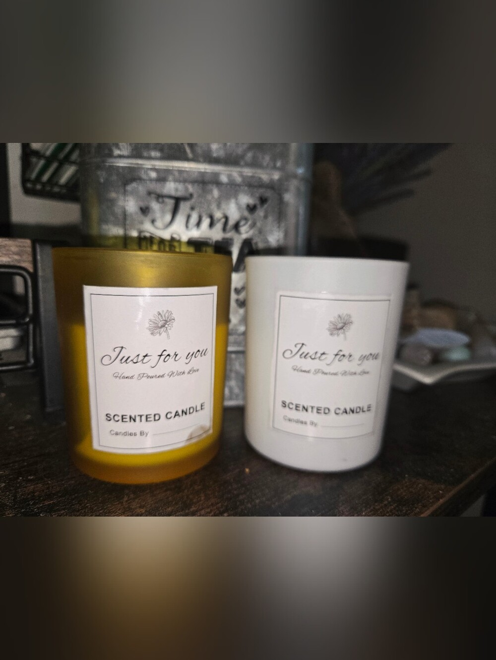 Hand Poured Candles Scented Coconut & Apricot Wax Duo